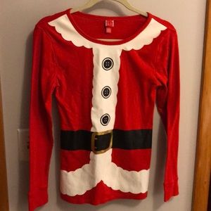 Santa theme Christmas pj’s.
